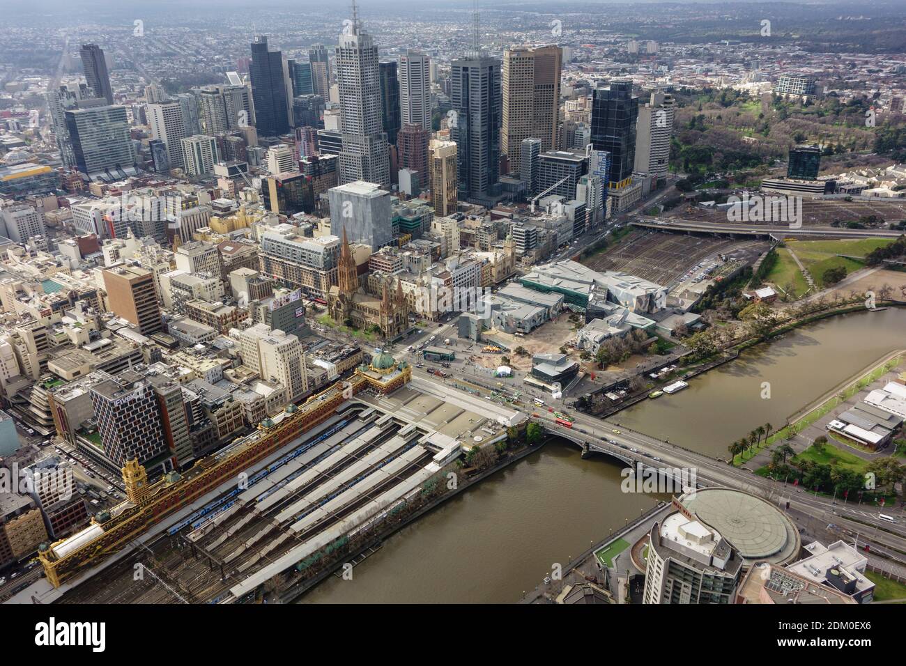 Australie : vue sur Melbourne depuis Eureka Skydeck Banque D'Images