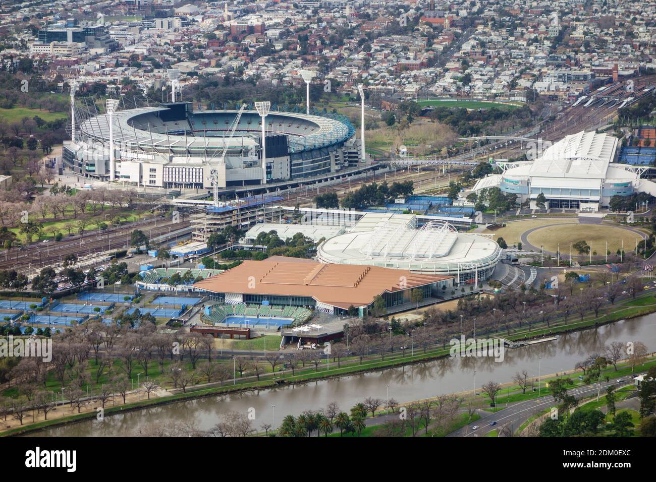 Australie : vue sur Melbourne depuis Eureka Skydeck Banque D'Images