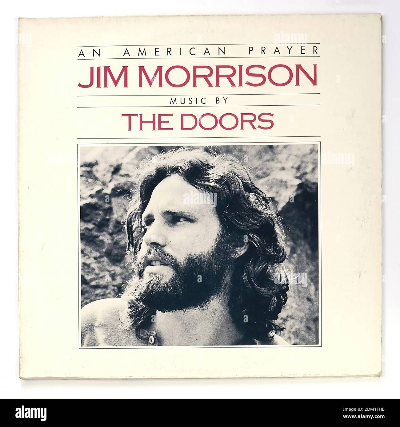 Jim Morrison Music by the Doors – une prière américaine - Vintage Vinyl Record Cover02 Banque D'Images