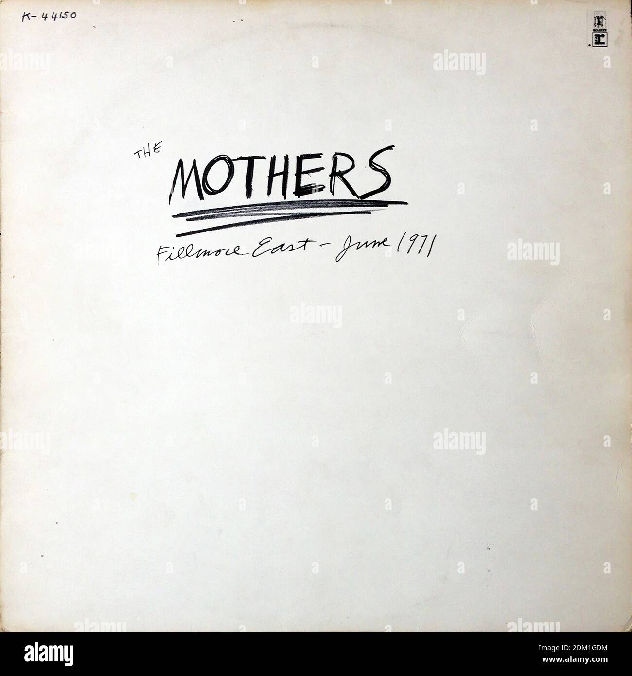 Frank Zappa & The Mothers - Fillmore East - juin 1971, reprise K-44150 - Vintage vinyle album couverture Banque D'Images