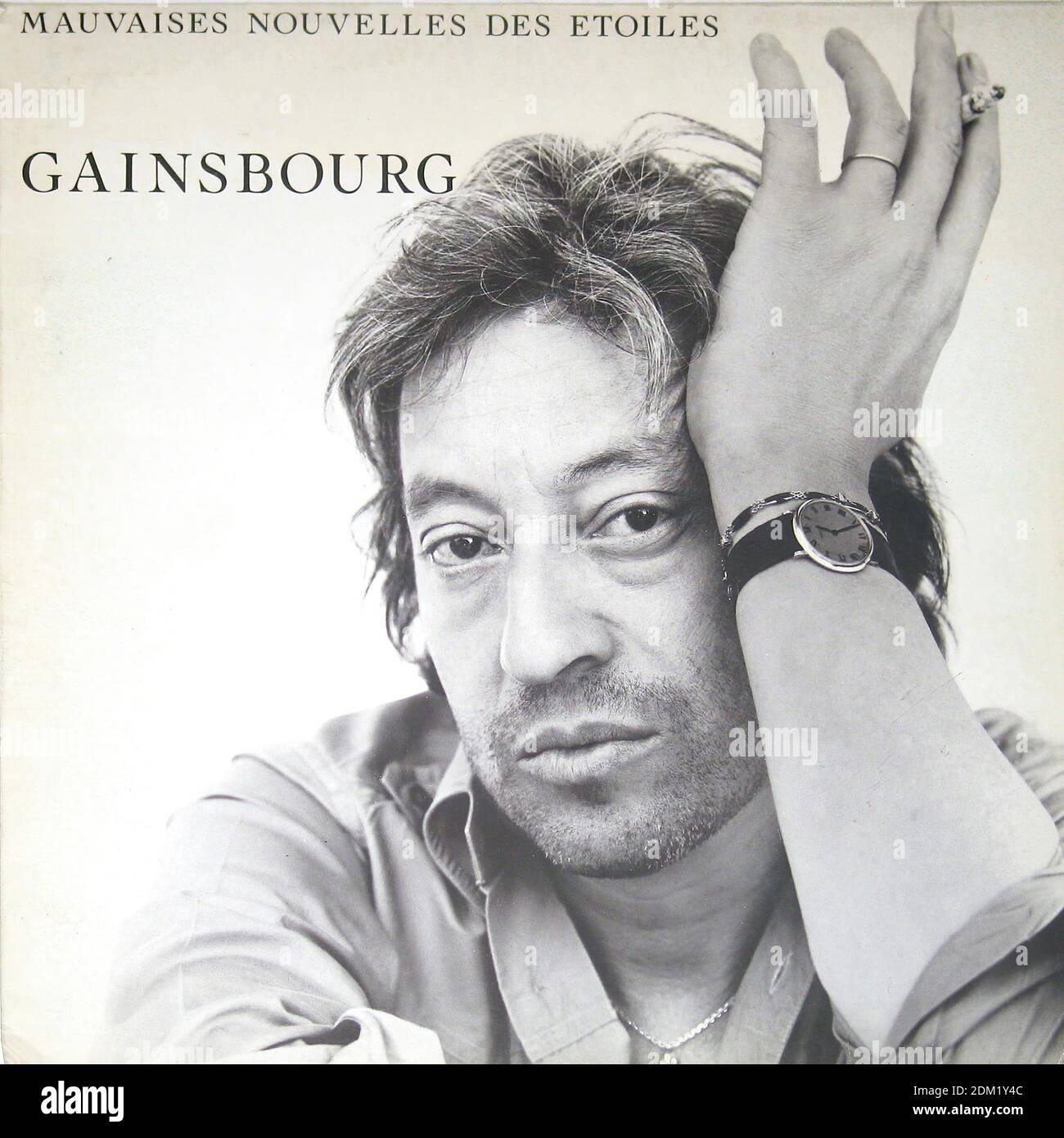 Serge Gainsbourg Mauvaises nouvelles des Etoiles - Vintage Vinyl Record Couvercle Banque D'Images
