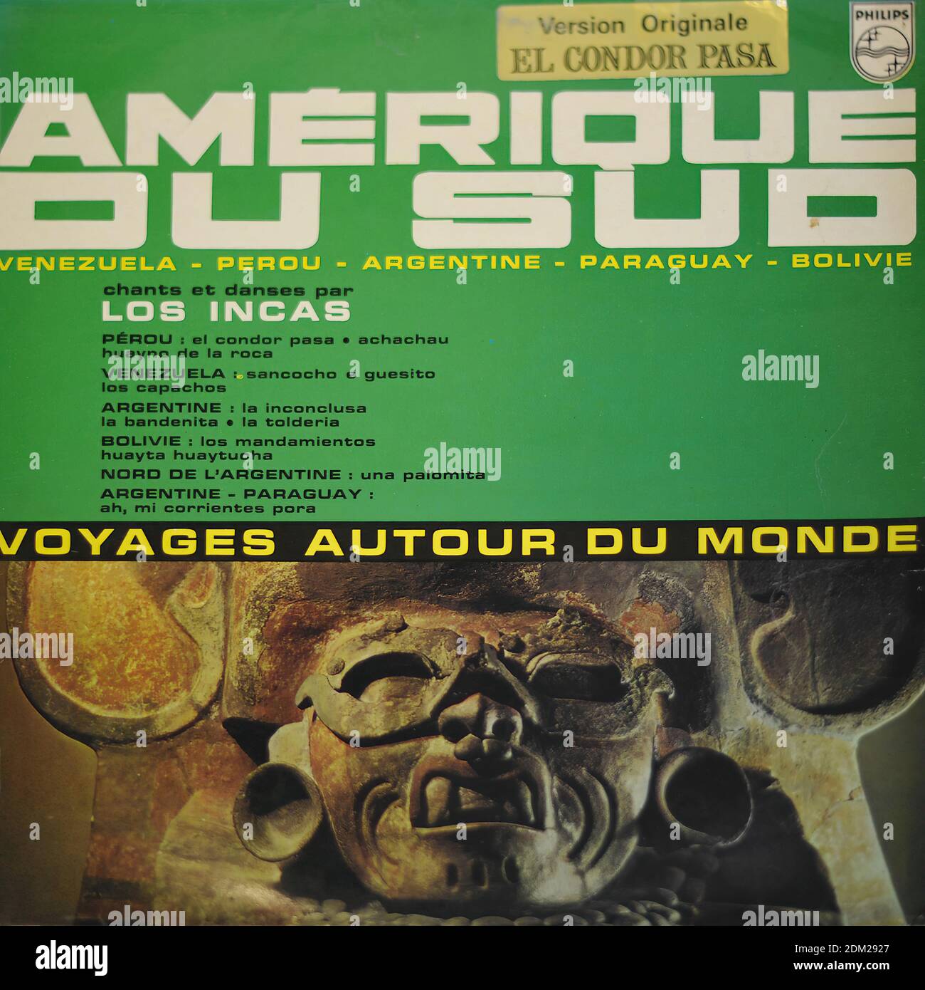 AMÉRIQUE DU SUD LOS INCAS VOYAGES AUTOUR DU MONDE 12 LP - couverture  Vintage Vinyl Record Photo Stock - Alamy