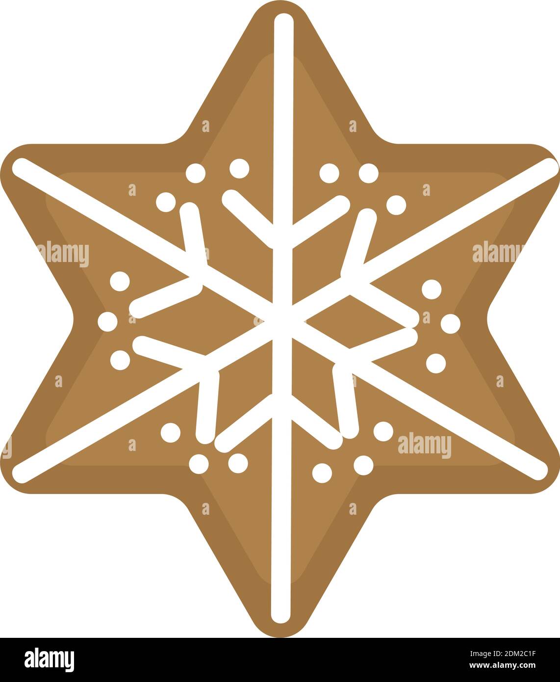 Icône de pain d'épice de noël isolée en forme d'étoile. Illustration vectorielle Illustration de Vecteur