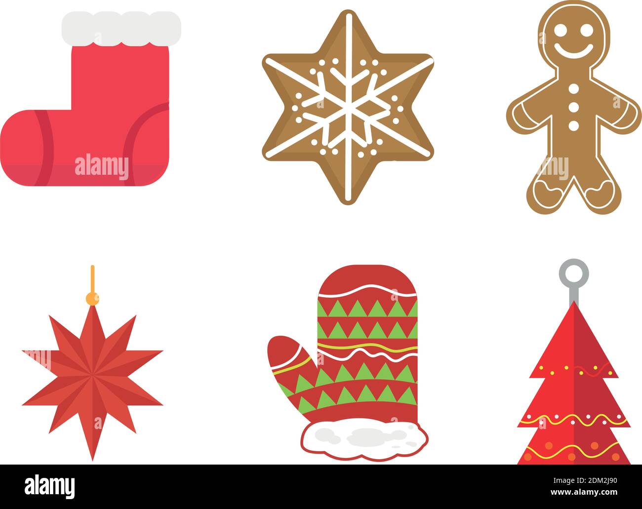 Ensemble d'icônes de noël. Saison de Noël. Illustration vectorielle Illustration de Vecteur