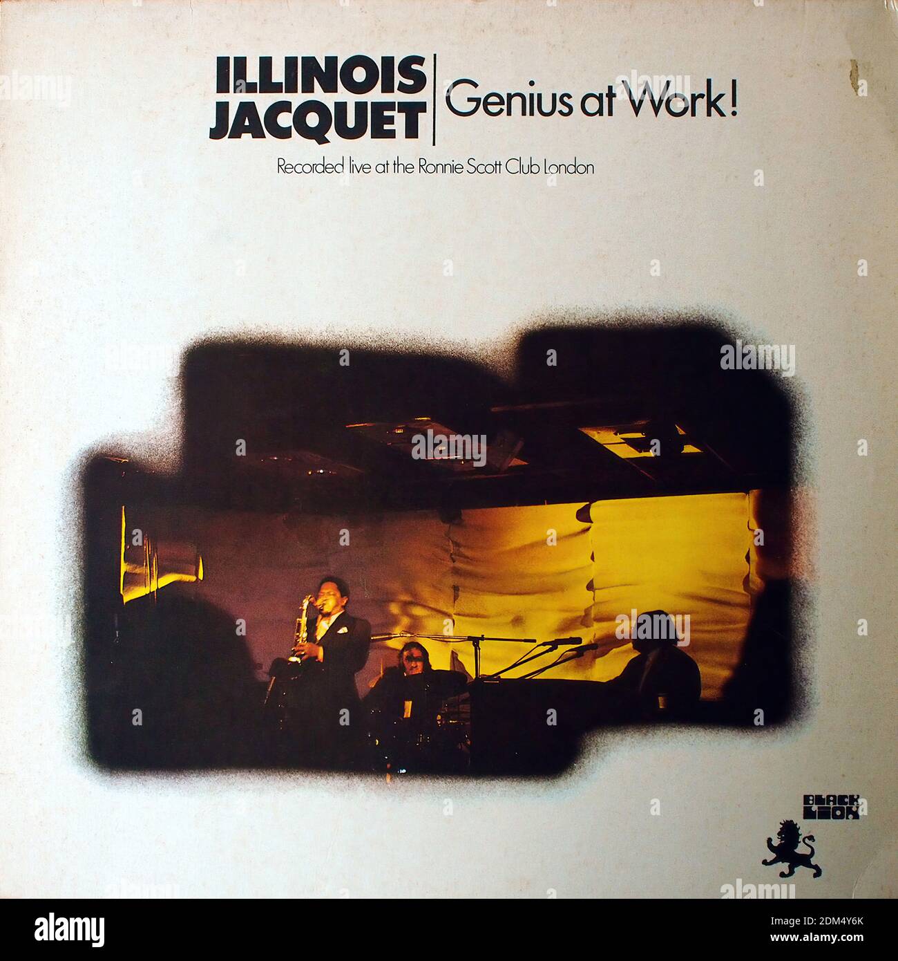 Illinois Jacquet - Genius au travail!, Black lion BLP 30118, 1971 - Vintage vinyle album couverture Banque D'Images