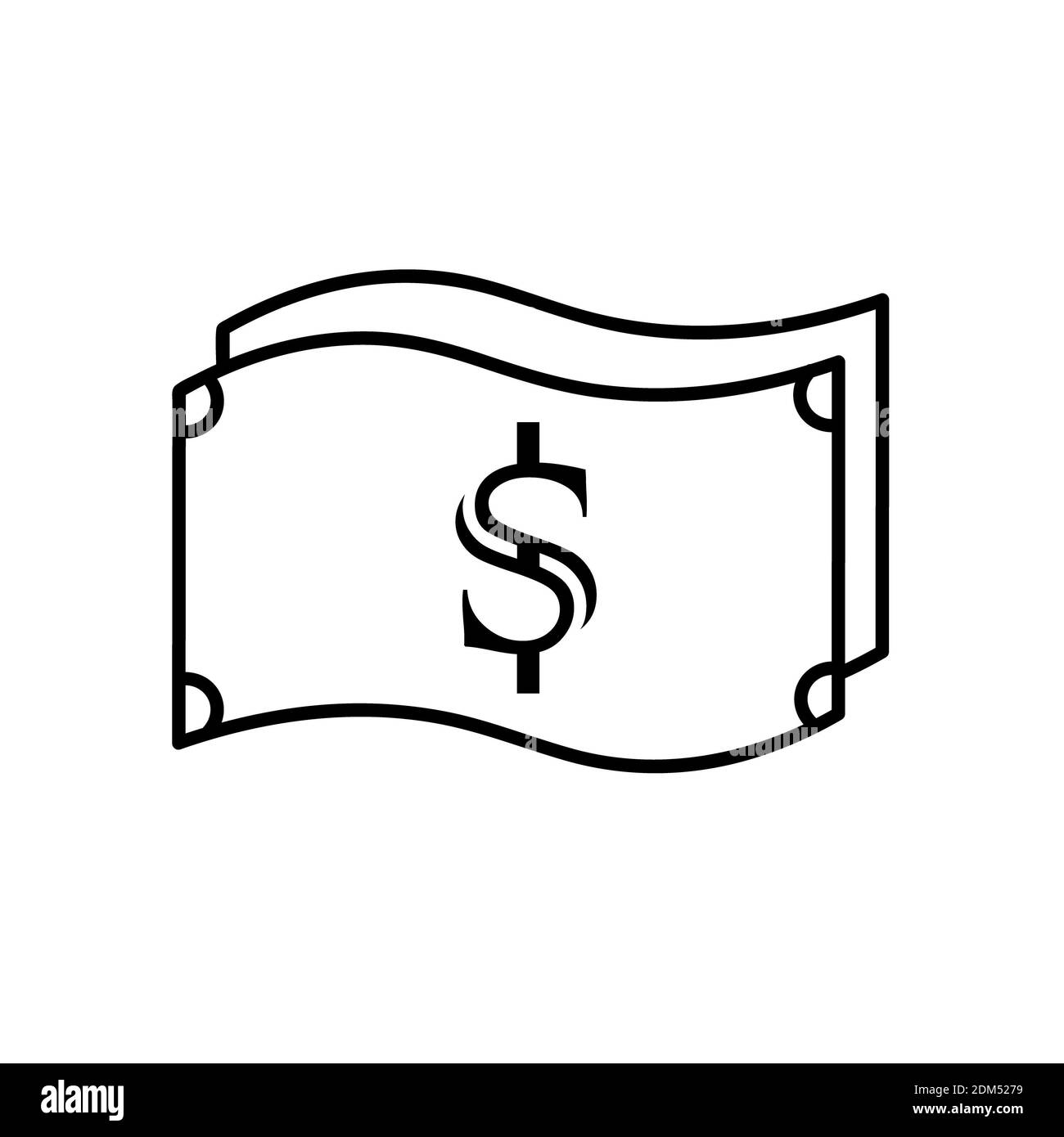 Devise papier dollar. Illustration du stock vectoriel. Isolé sur fond blanc eps10 Banque D'Images