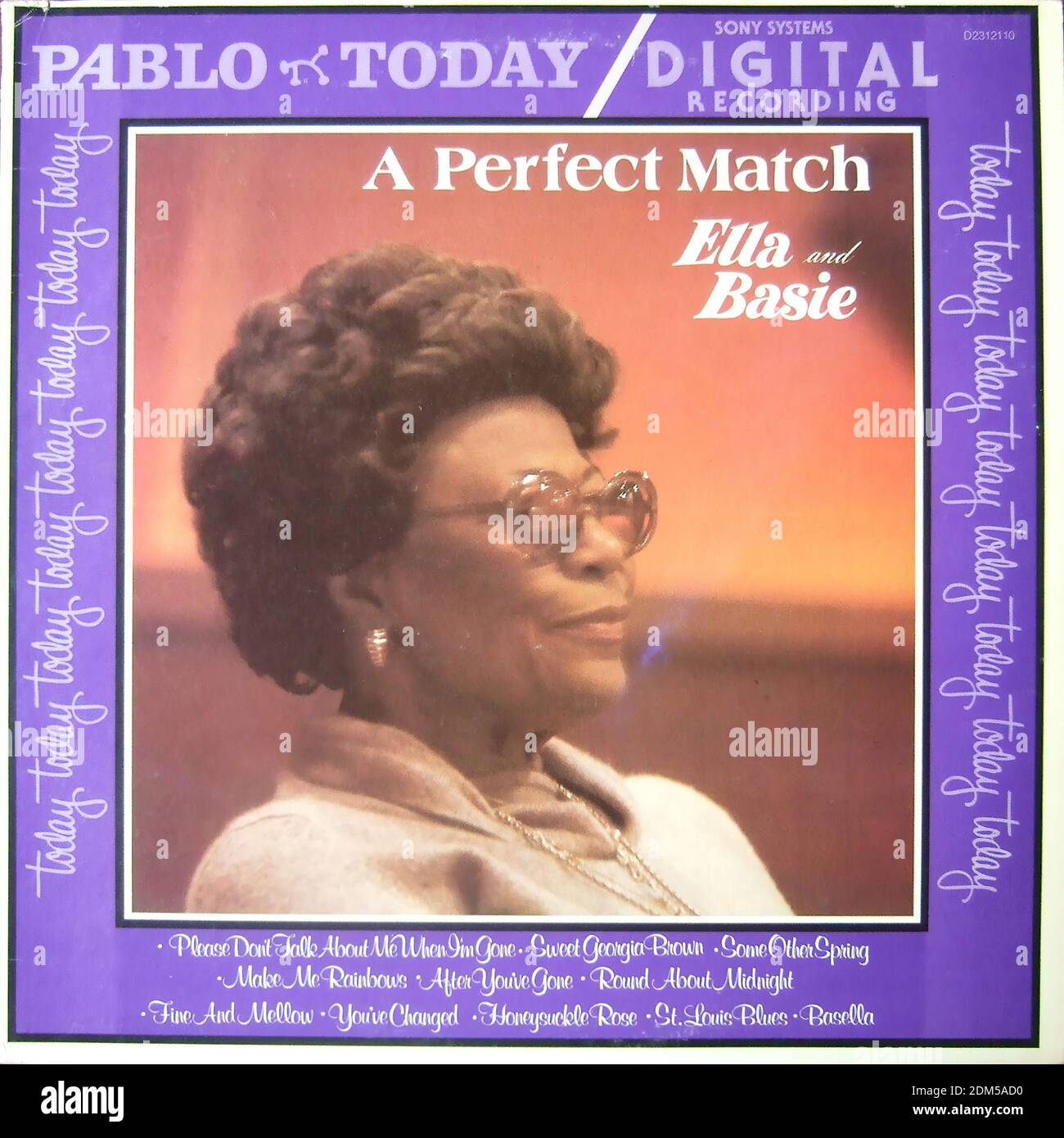 Ella & Basie - UN match parfait, Pablo Today, Digital - Vintage vinyle album couverture Banque D'Images