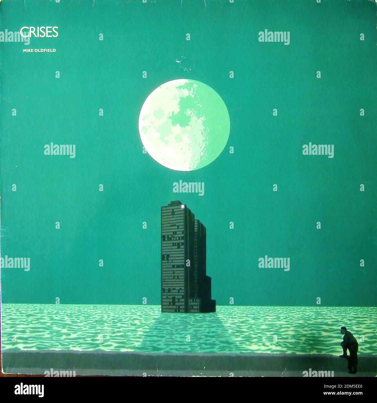 Mike Oldfield - crises - Vintage vinyle album couverture Banque D'Images