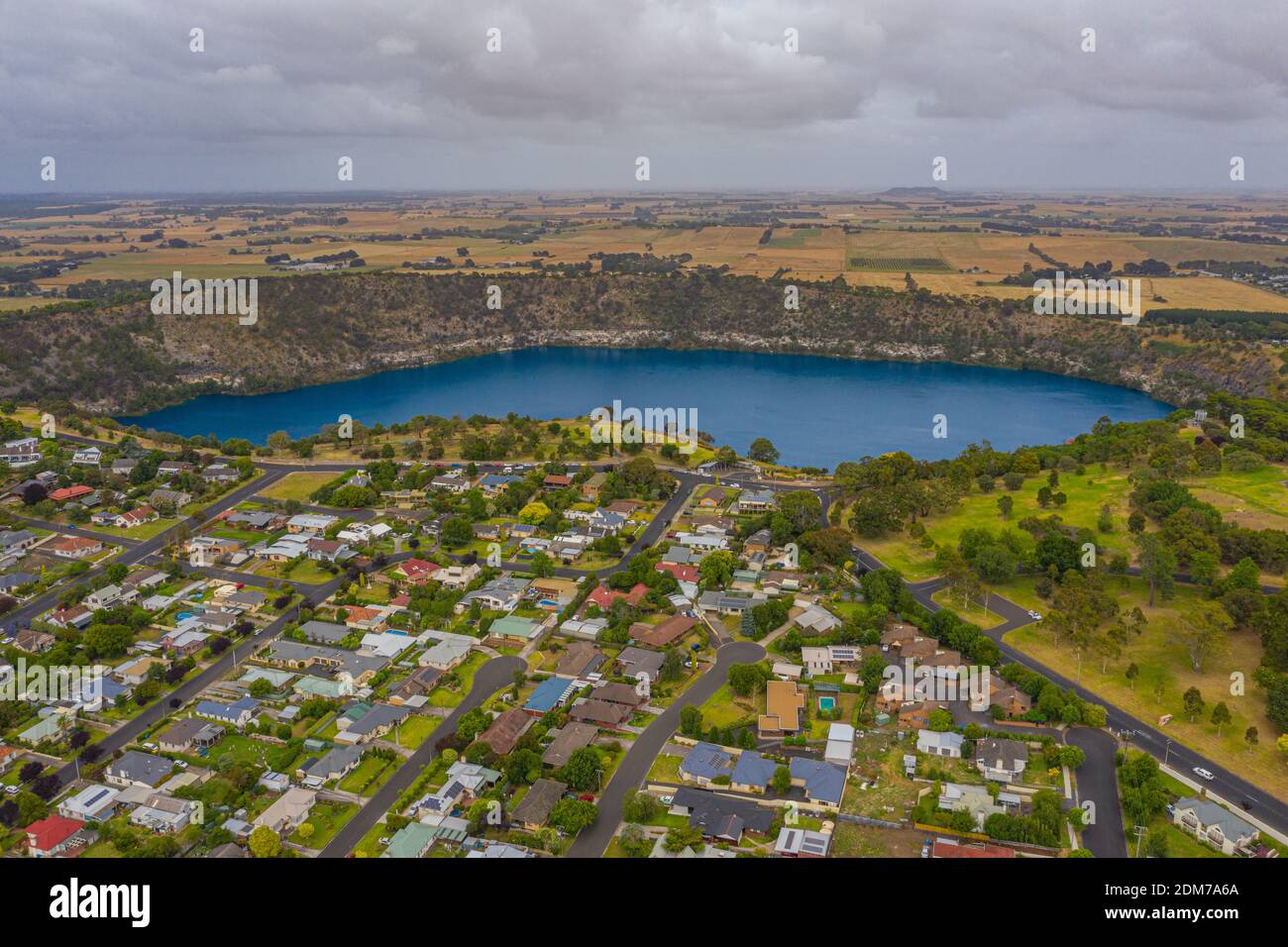 Lac bleu au Mont Gambier en Australie Banque D'Images