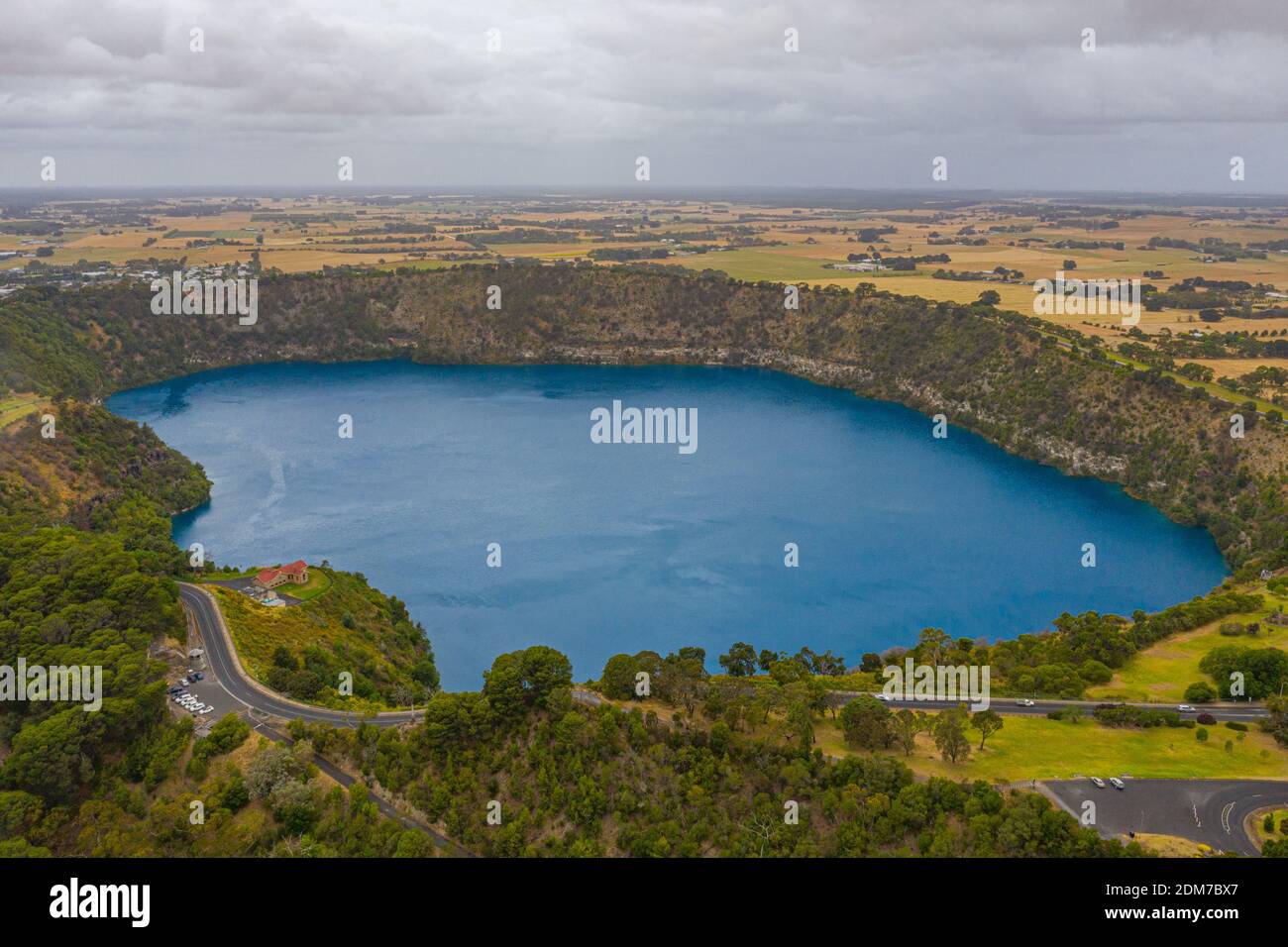 Lac bleu au Mont Gambier en Australie Banque D'Images