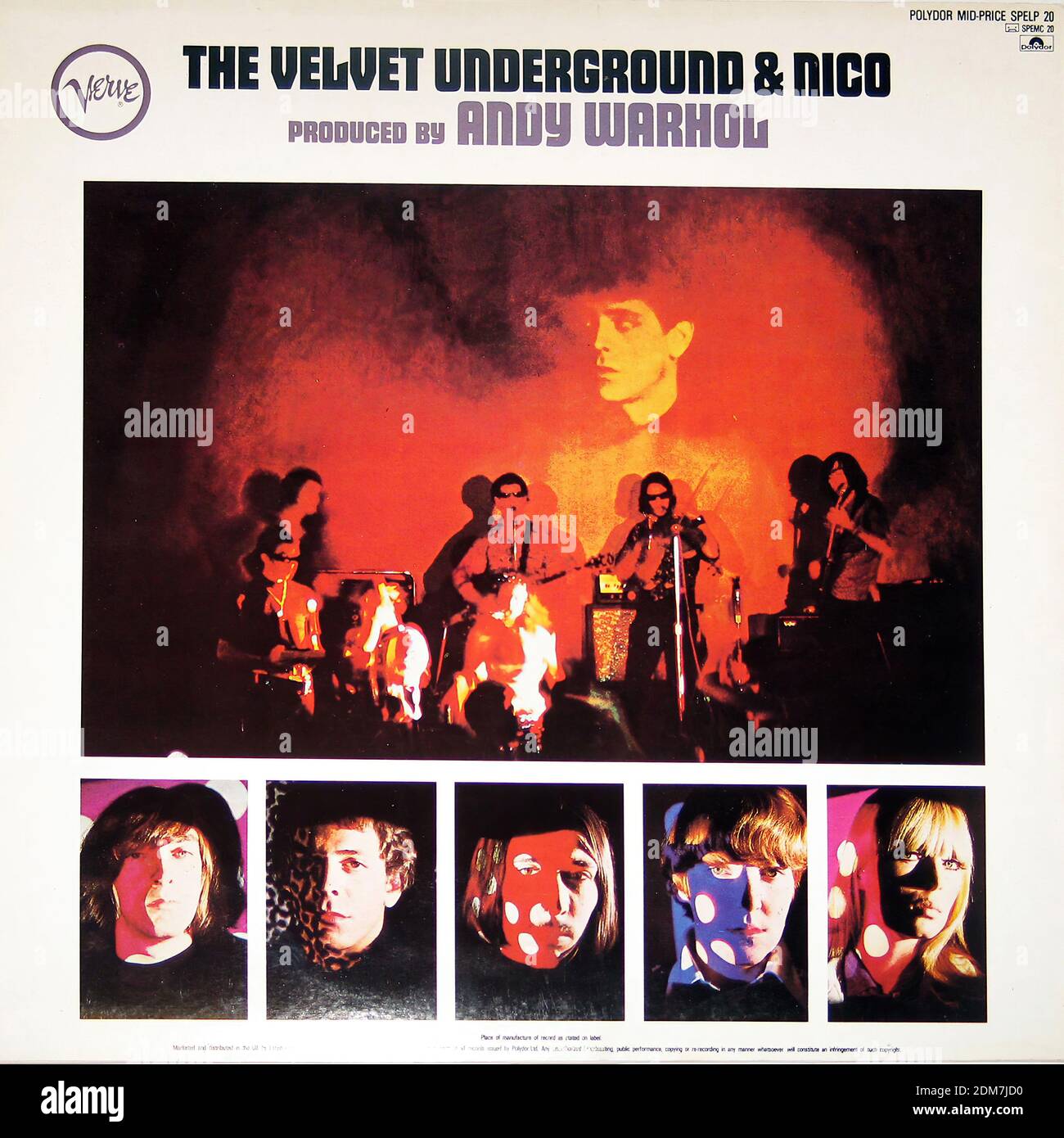 Velvet Underground & Nico Andy Warhol - Vintage Vinyl Record Cover01 Banque D'Images