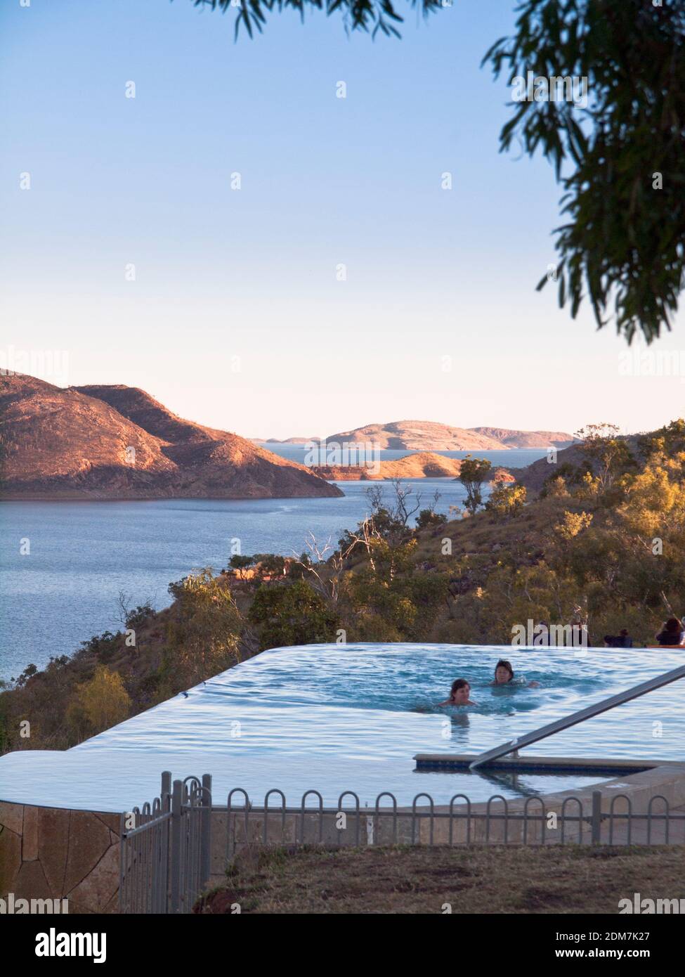 Piscine d'infiinité, Lake Argyle Resort, East Kimberley Banque D'Images