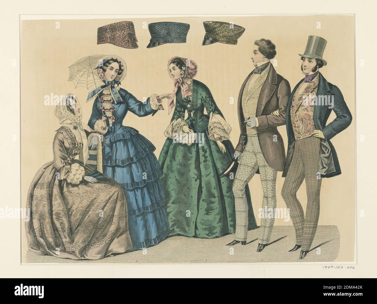 Assiette mode avec coiffage pour femmes, gravure de couleur main sur  papier, assiette mode avec coiffage pour femmes., Europe, 19e siècle,  imprimé Photo Stock - Alamy