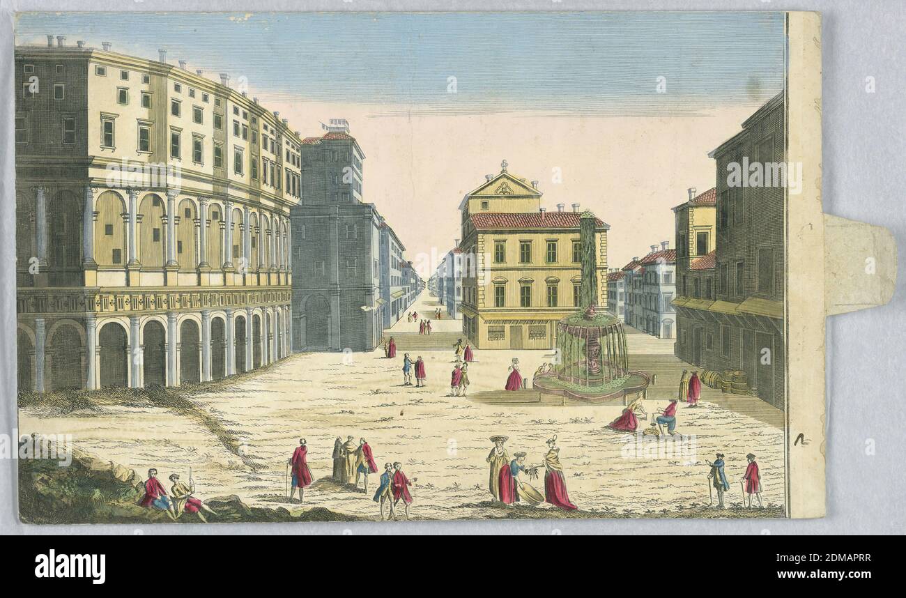 PEP-Show Imprimer, graver et brosser et laver sur papier, PEP-show imprimer, Europe, milieu du XVIIIe siècle, Imprimer Banque D'Images
