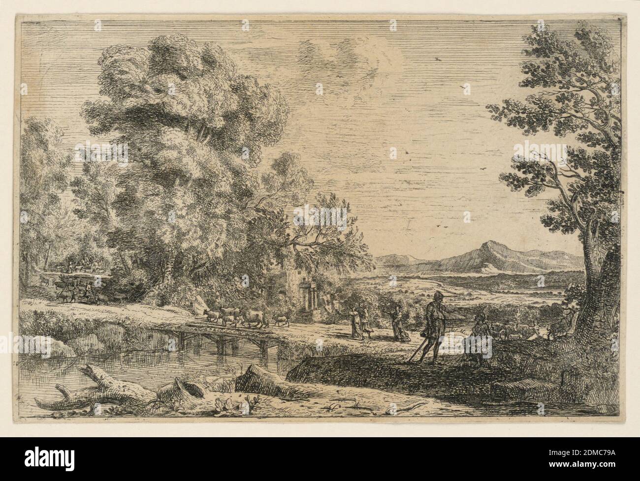 Rebecca et Eliezer, Claude Lorrain, Français, 1604 - 1682, Etching sur papier couché, France, 1638–1641, imprimé Banque D'Images