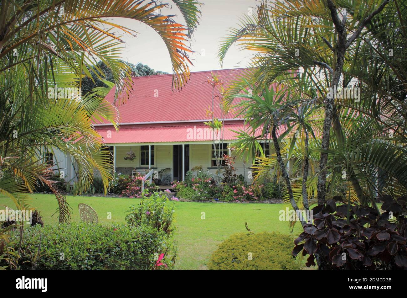 Norfolk Island, Old Bailey Homestead (avant) Pitcairn Settlers Village. Banque D'Images