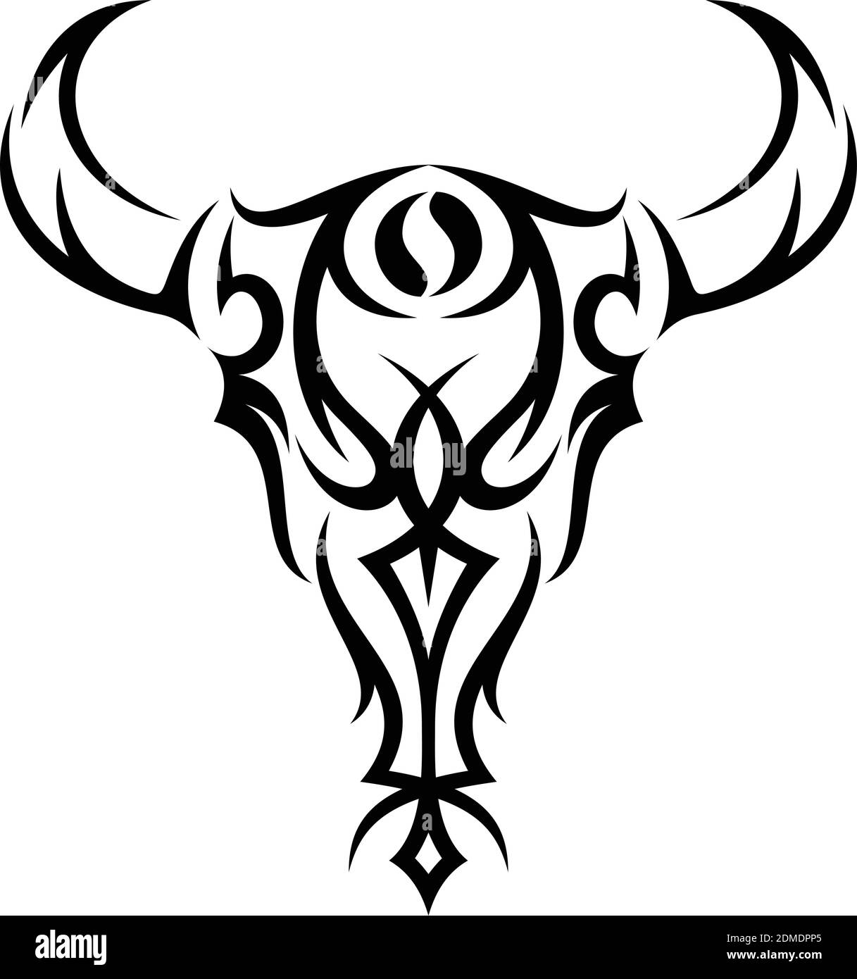 Meilleure illustration de silhouette créative tête bison tribal design concept. Faune animale simple. Illustration vectorielle EPS.8 EPS.10 Illustration de Vecteur