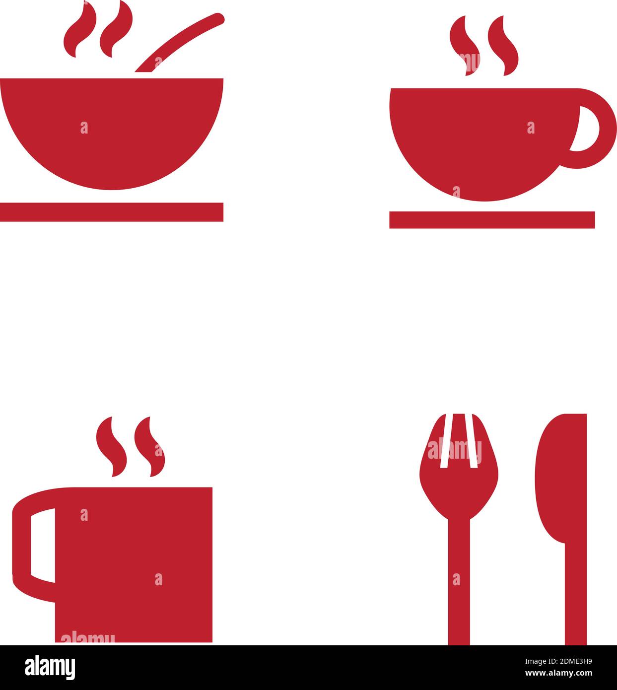 L'ensemble comprend des icônes comme l'enseigne du restaurant, l'emplacement du restaurant, les plats et la nourriture. Restaurant icône plat. Illustration vectorielle EPS.8 EPS.10 Illustration de Vecteur