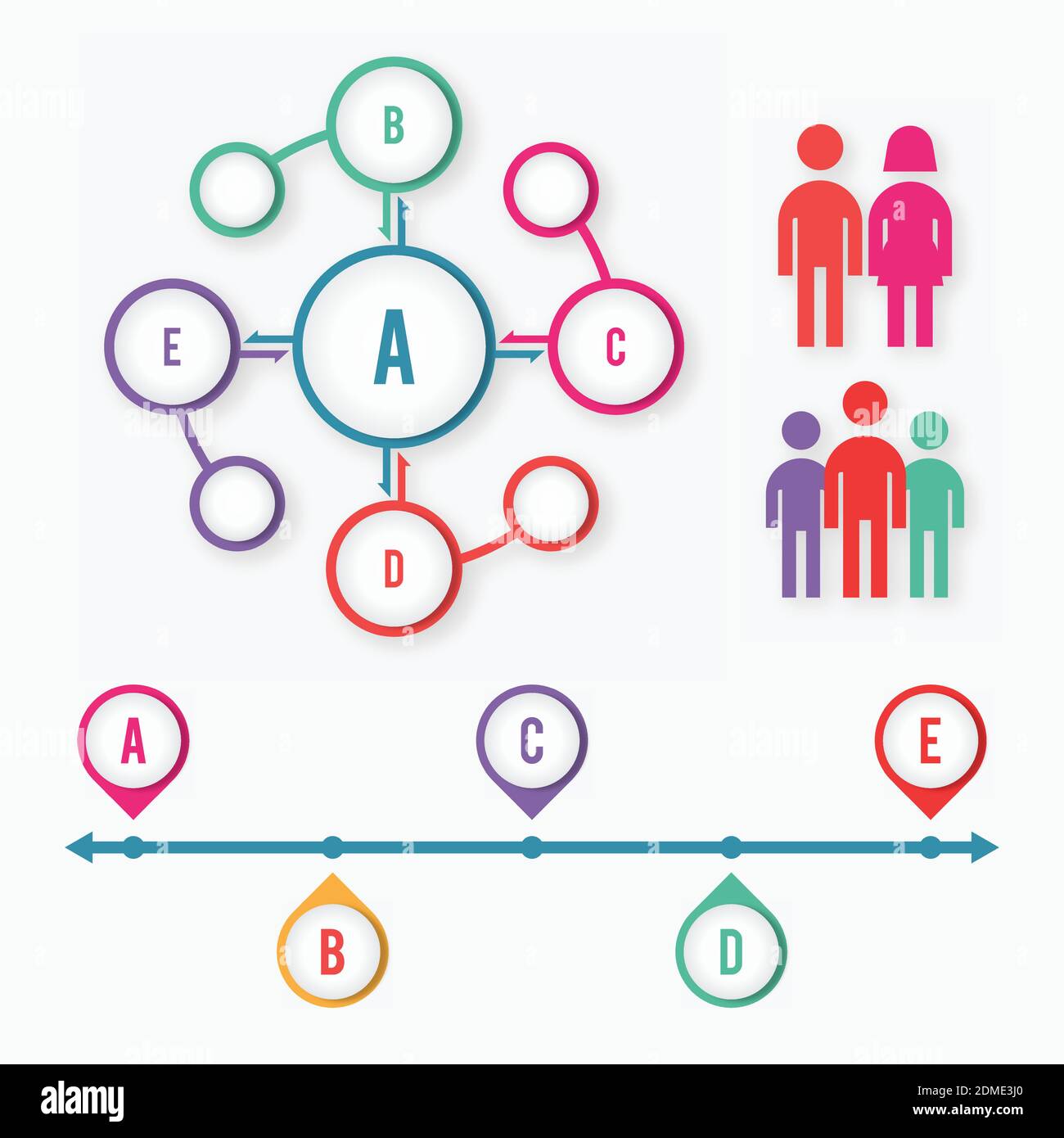 Résumé diagramme éléments graphiques des médias sociaux concept avec éléments de stade. Éléments graphiques commerciaux créatifs. Éléments graphiques d'entreprise. Illustration de Vecteur