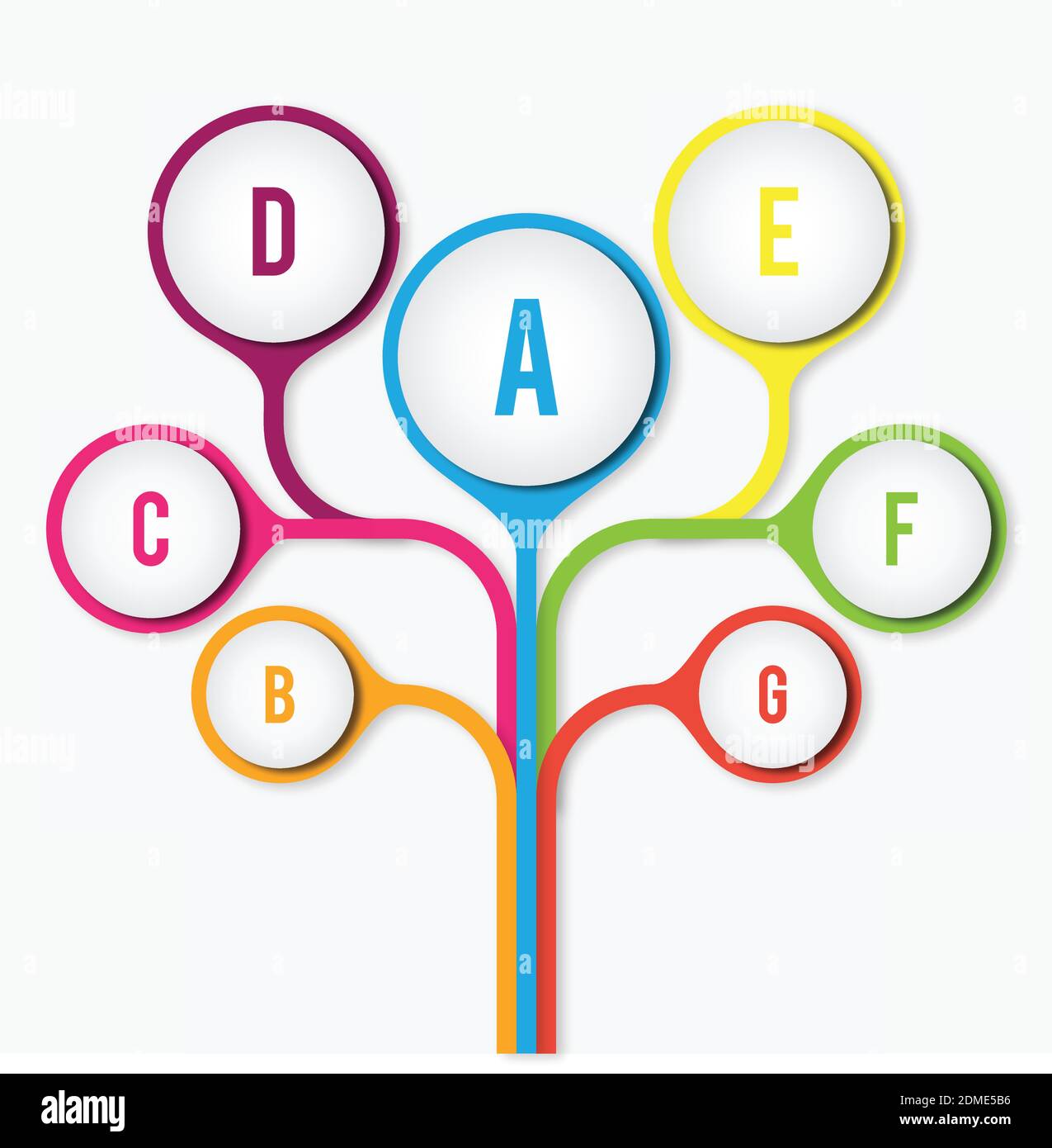 Résumé diagramme arbre éléments infographie concept avec éléments de stade.Éléments graphiques commerciaux créatifs.Éléments graphiques d'entreprise. Illustration de Vecteur