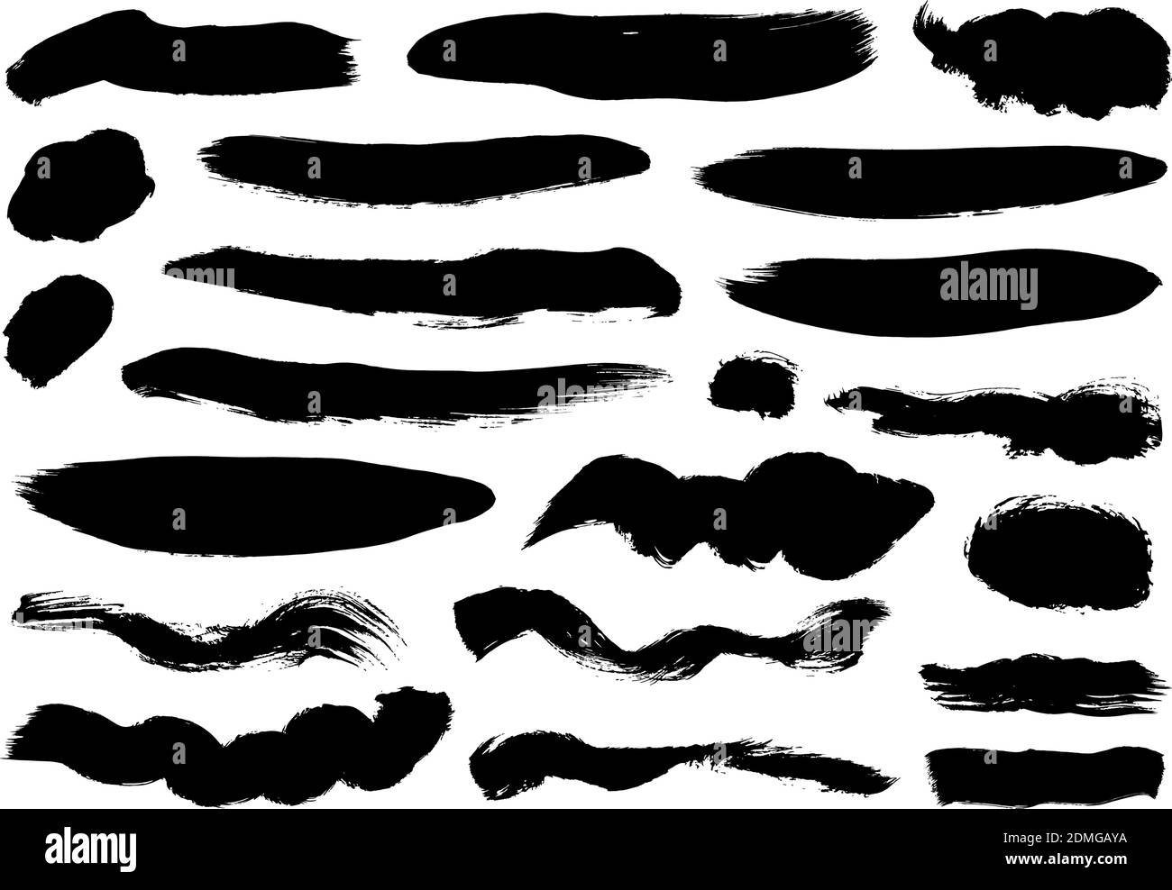 Collection de traits de pinceau noirs et grungy Vector Illustration de Vecteur