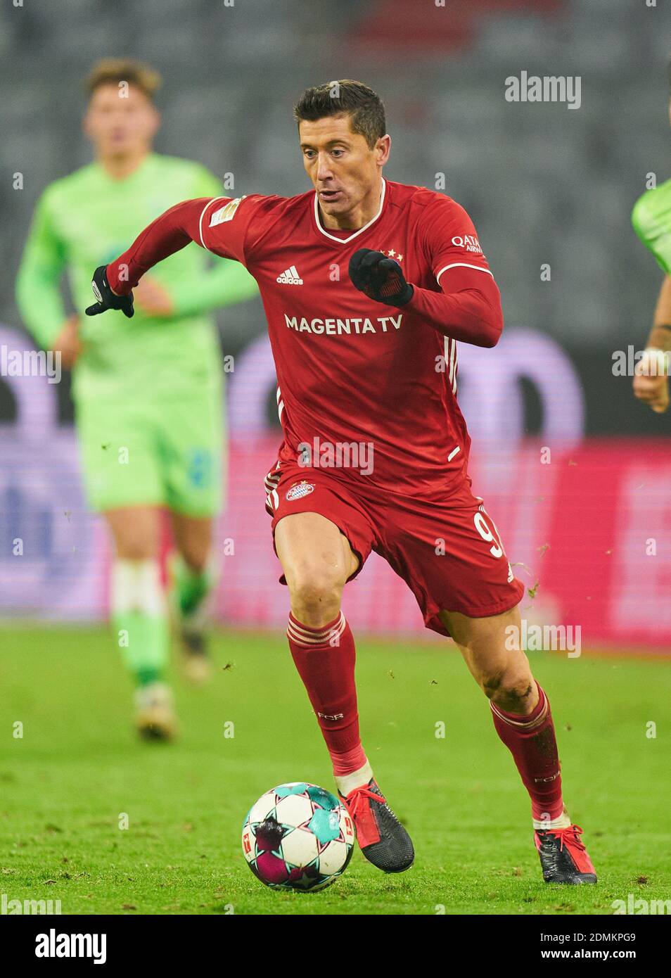 Munich, Allemagne. 16 décembre 2020. Robert LEWANDOWSKI, FCB 9 dans le match FC BAYERN MUENCHEN - VFL WOLFSBURG 2-1 1.Ligue allemande de football le 16 décembre 2020 à Munich, Allemagne. Saison 2020/2021, jour d'allumette 12, 1. Credit: Peter Schatz/Alay Live News Banque D'Images