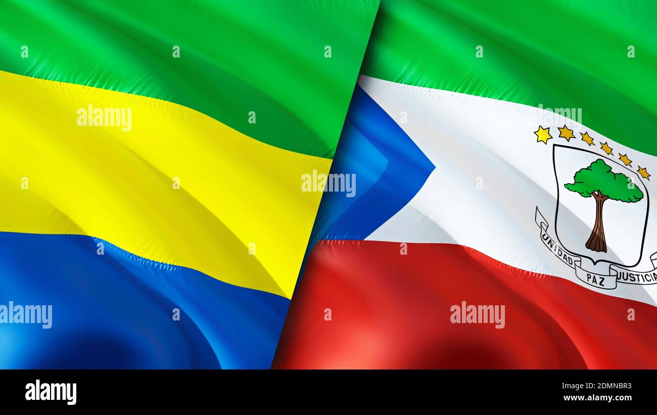 Drapeaux du Congo, Angola, Cameroun, Gabon et Guinée équatoriale Vecteur  par ©Tindo 71958941