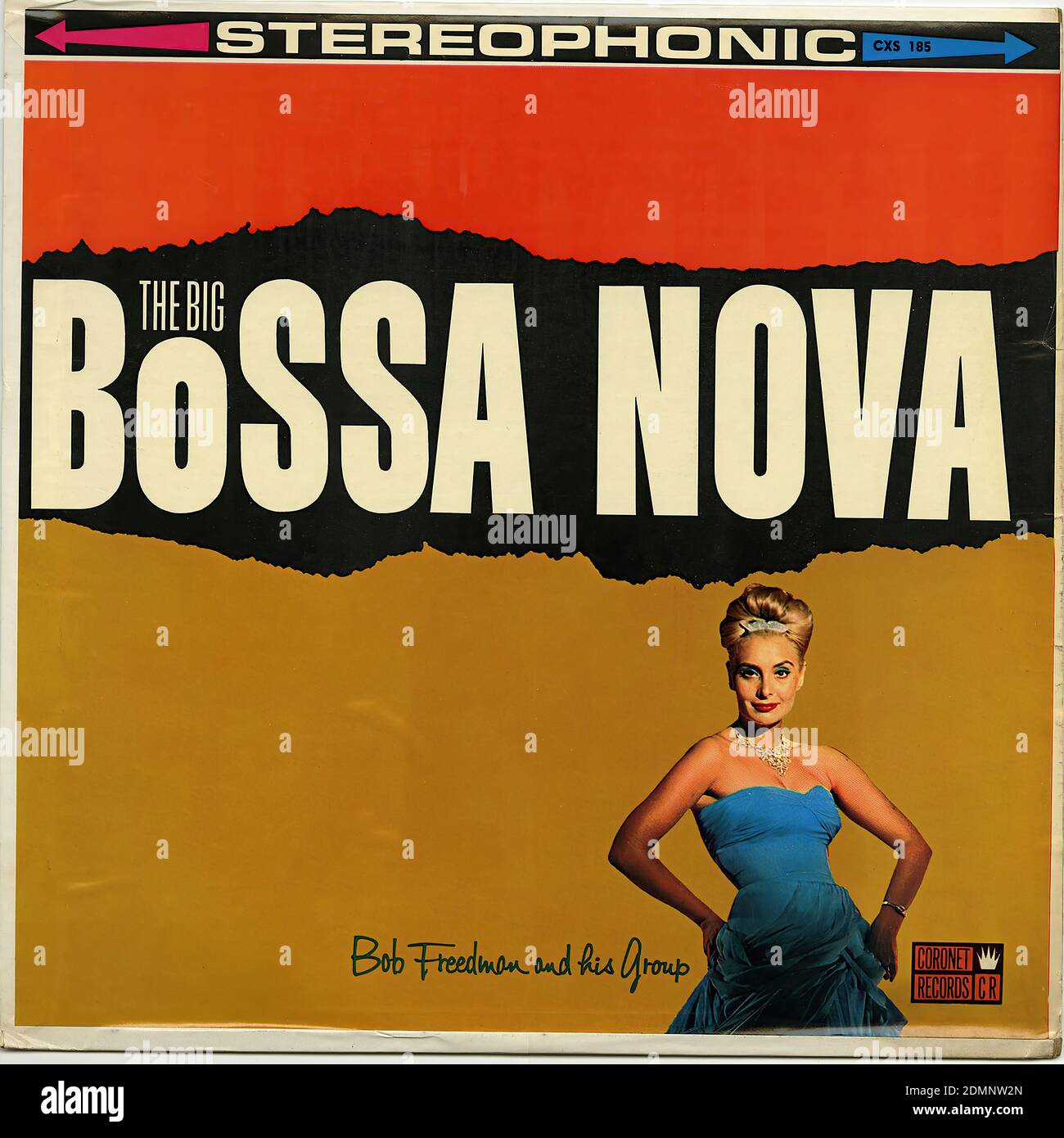 The Big Bossa Nova - couverture Vintage Record Banque D'Images