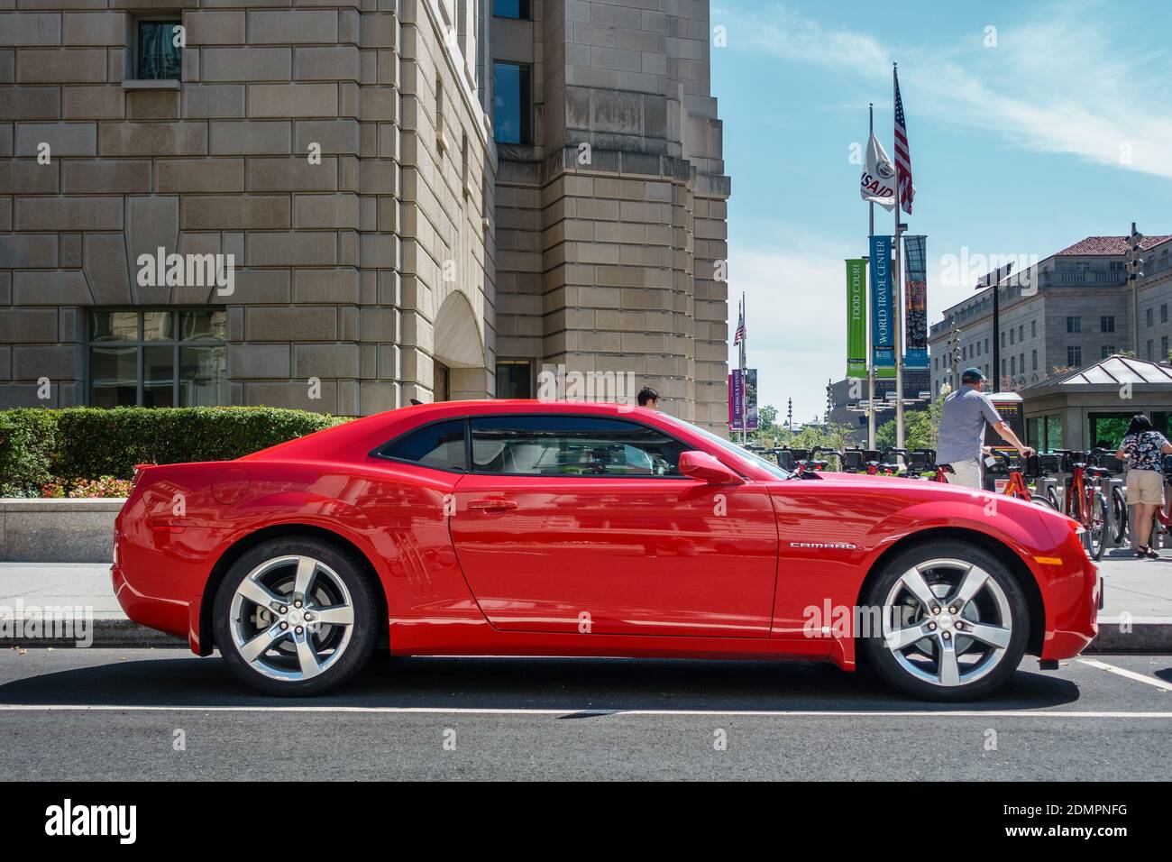 Red Chevrolet Camaro à Washington, DC Banque D'Images