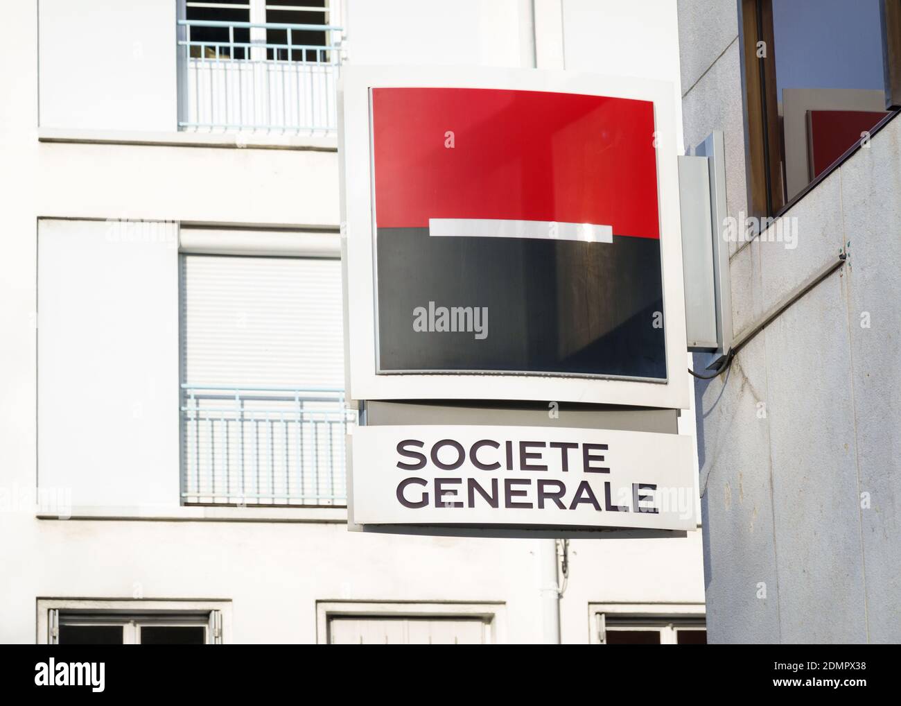 Société générale signe de banque à Bayonne, France Banque D'Images