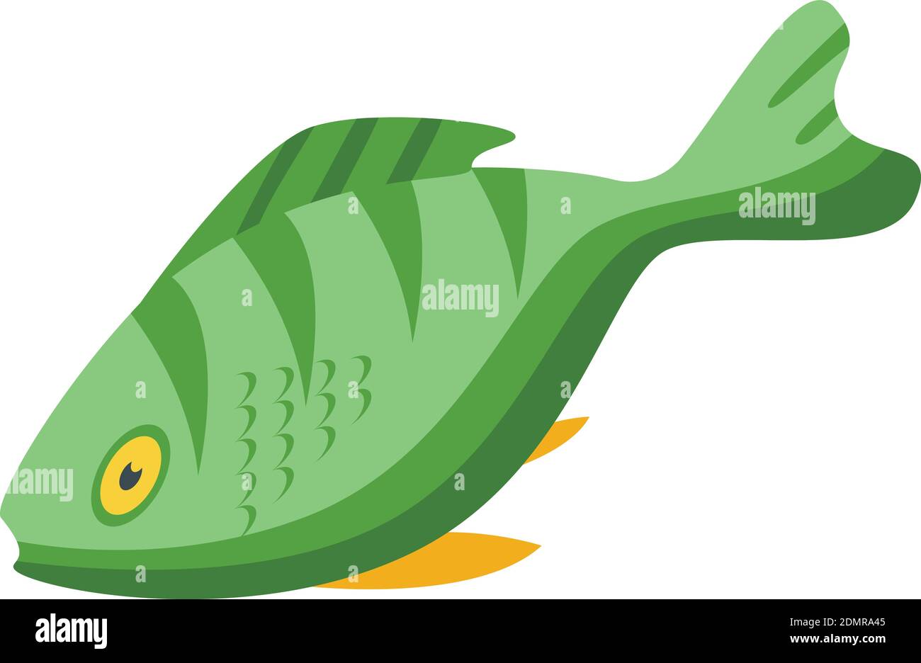 Icône de poisson exotique vert. Isométrique de vert exotique poisson vecteur icône pour la conception de Web isolé sur fond blanc Illustration de Vecteur