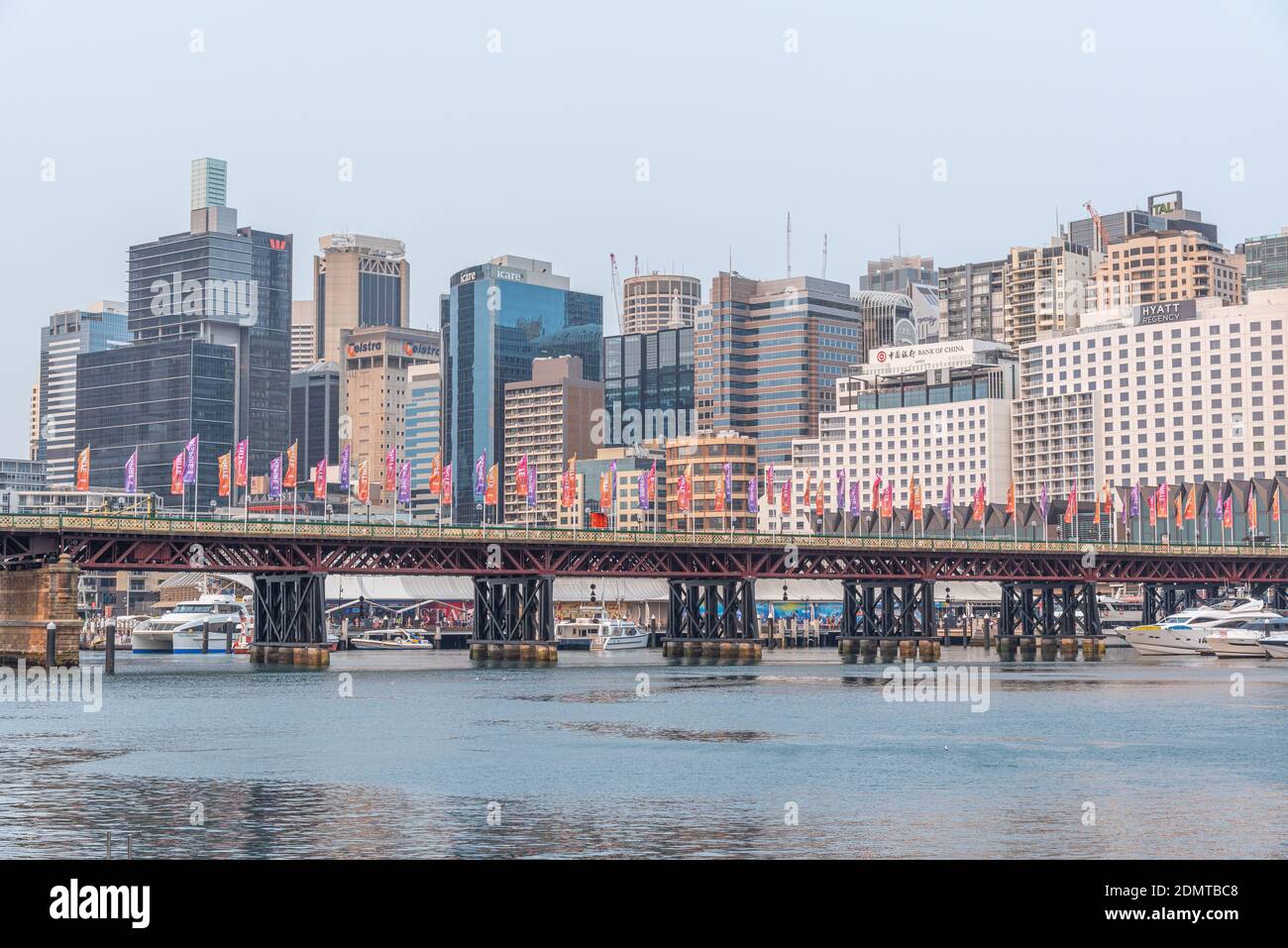 SYDNEY, AUSTRALIE, 30 DÉCEMBRE 2019 : paysage urbain de Sydney, vue de Darling Habrour, Australie Banque D'Images