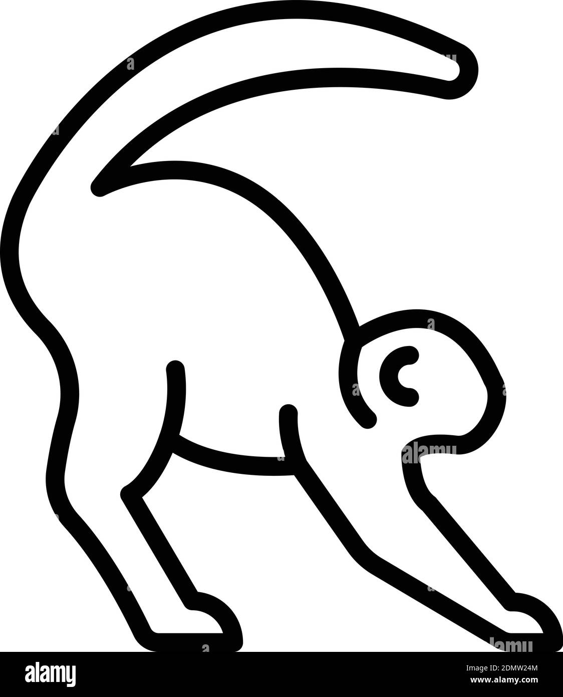 Icône de gibbon exotique. Contour exotique gibbon vecteur icône pour la conception de sites Web isolé sur fond blanc Illustration de Vecteur
