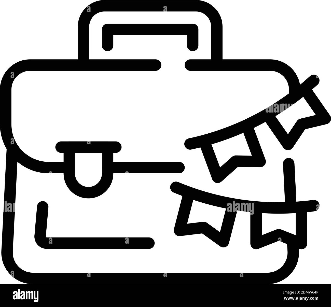 Icône de valise d'événement. Outline event case vector icon for web design isolé sur fond blanc Illustration de Vecteur
