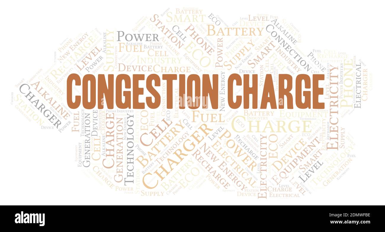 Frais de congestion typographie nuage de mots créer avec du texte seulement. Banque D'Images