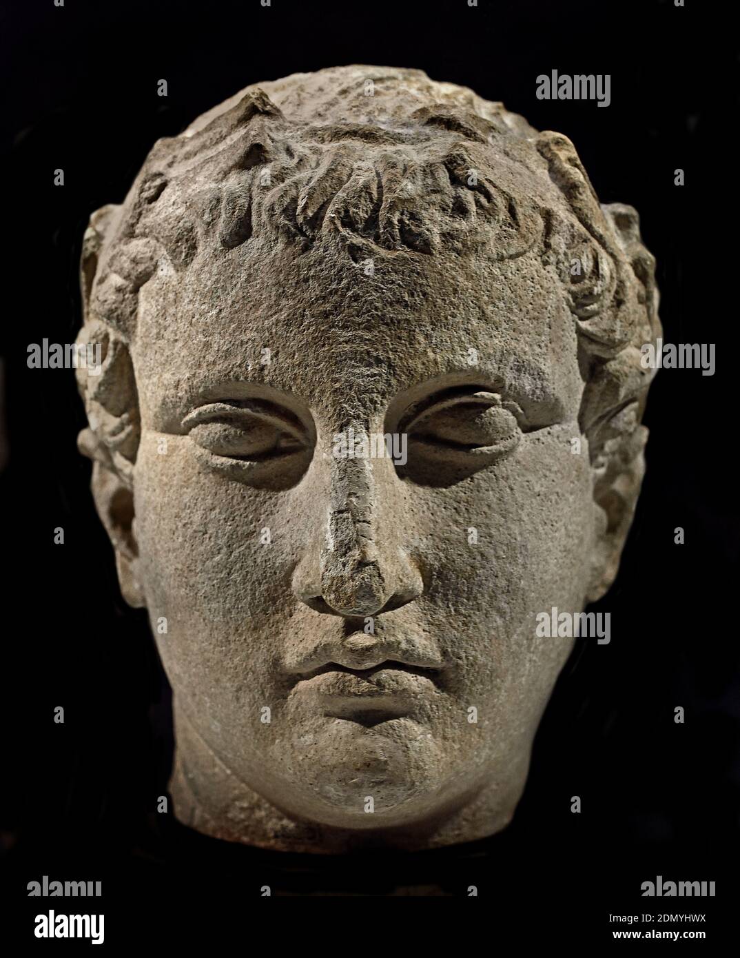 Portrait d'un jeune homme du 2e au 1er siècle av. J.-C.( de la collection Cesnola ) Chypre.2e au 1er siècle av. J.-C. grec, Grèce, Chypriotes, Banque D'Images