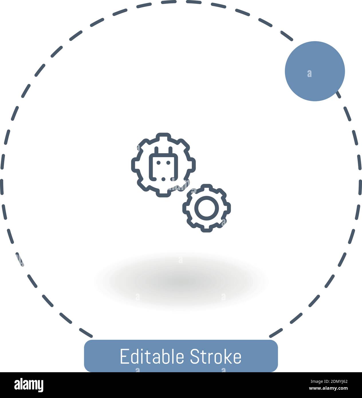 icône de vecteur d'automatisation icônes de contour modifiables pour le web et mobile Illustration de Vecteur