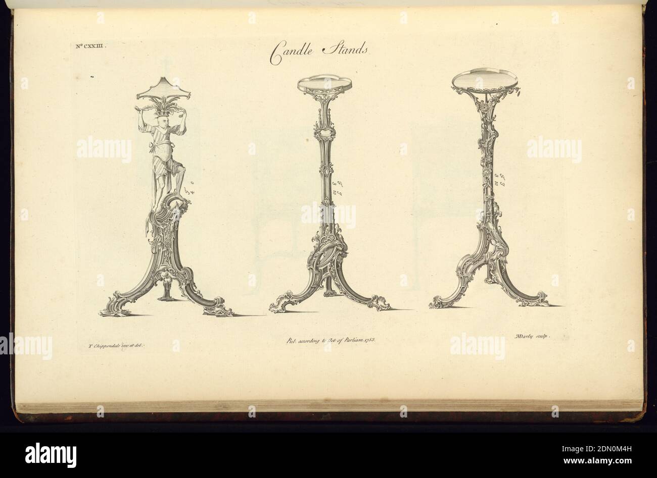 The Gentleman's and Cabinet-Maker's Director, Etching on off-White patching, England, 1755, Furniture, Print Banque D'Images