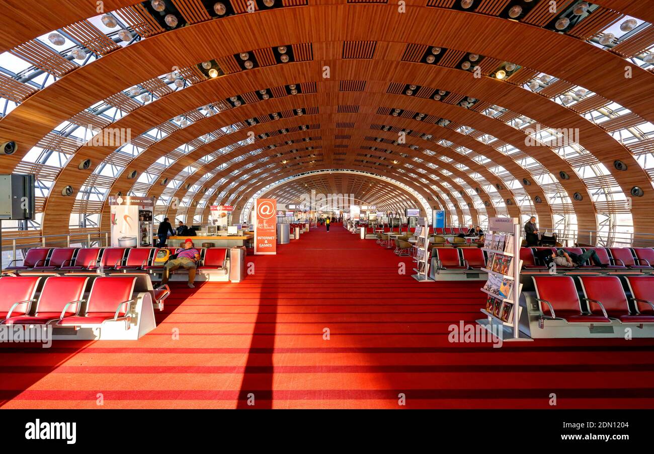 Aéroport de Paris Charles de Gaulle terminal 2e Banque D'Images