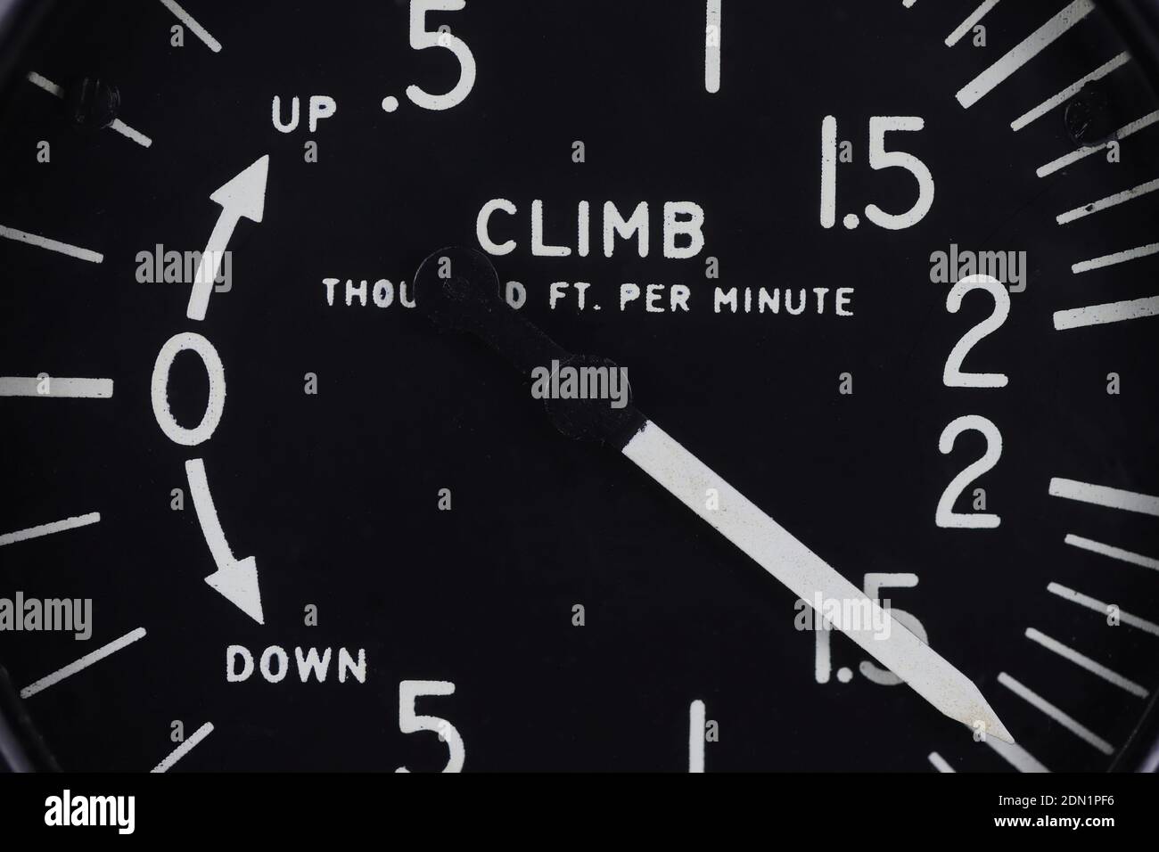 indicateur de vitesse vertical analogique d'un avion Banque D'Images