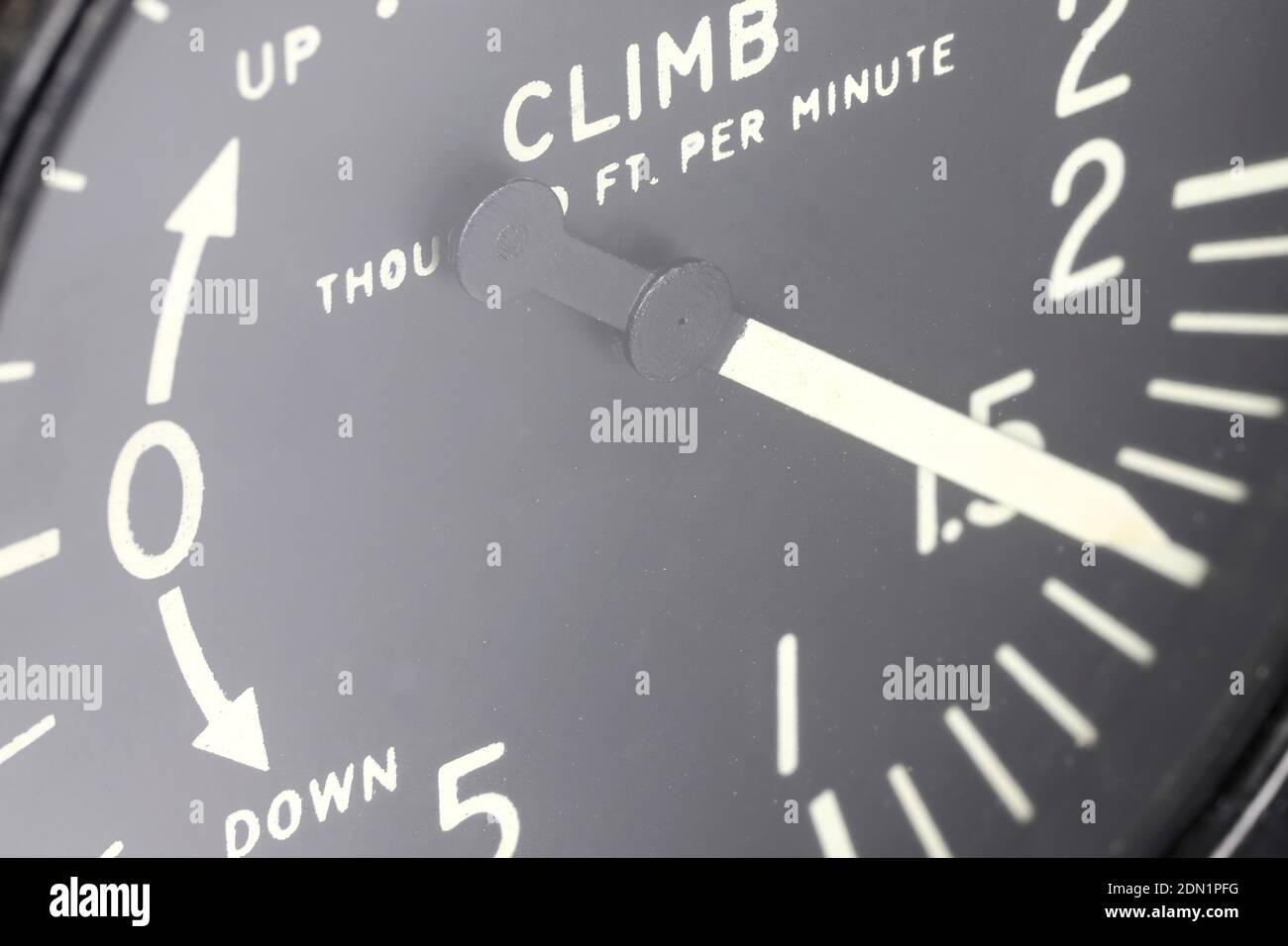 indicateur de vitesse vertical analogique d'un avion Banque D'Images