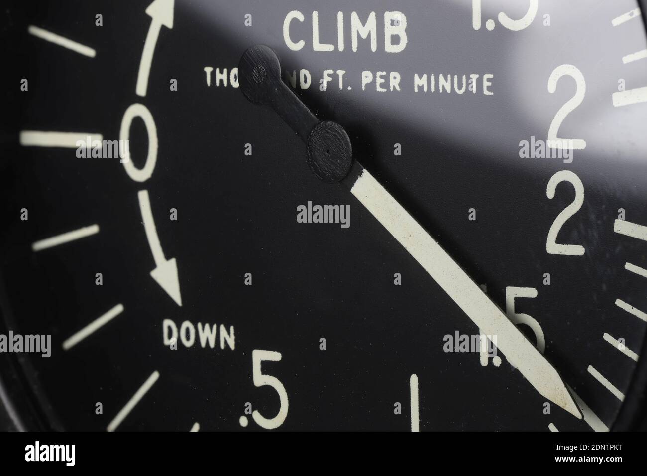 indicateur de vitesse vertical analogique d'un avion Banque D'Images