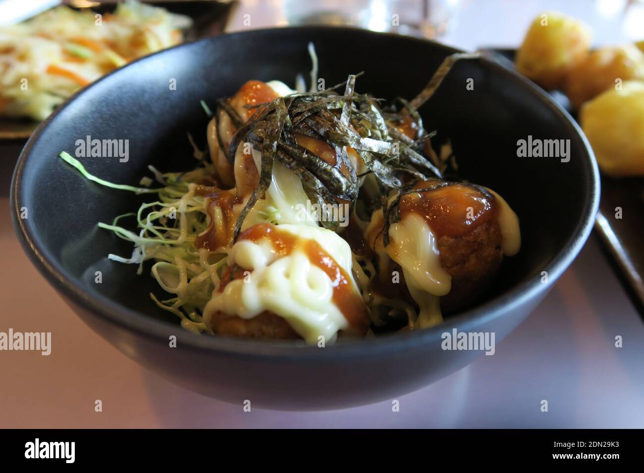 Balles d'octopus japonais takoyaki Banque D'Images