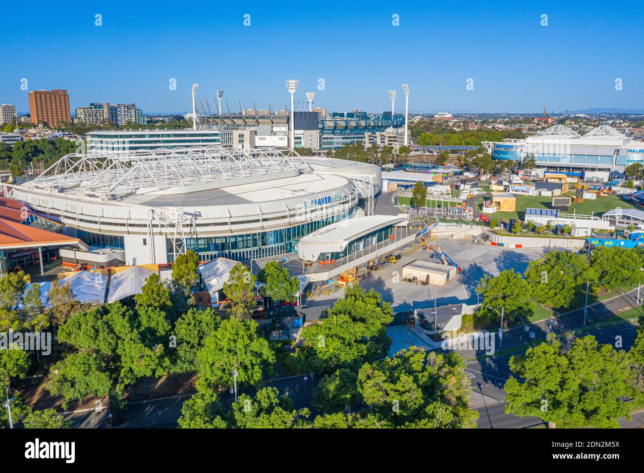 MELBOURNE, AUSTRALIE, 31 DÉCEMBRE 2019 : arène Rod laver à Melbourne, Australie Banque D'Images