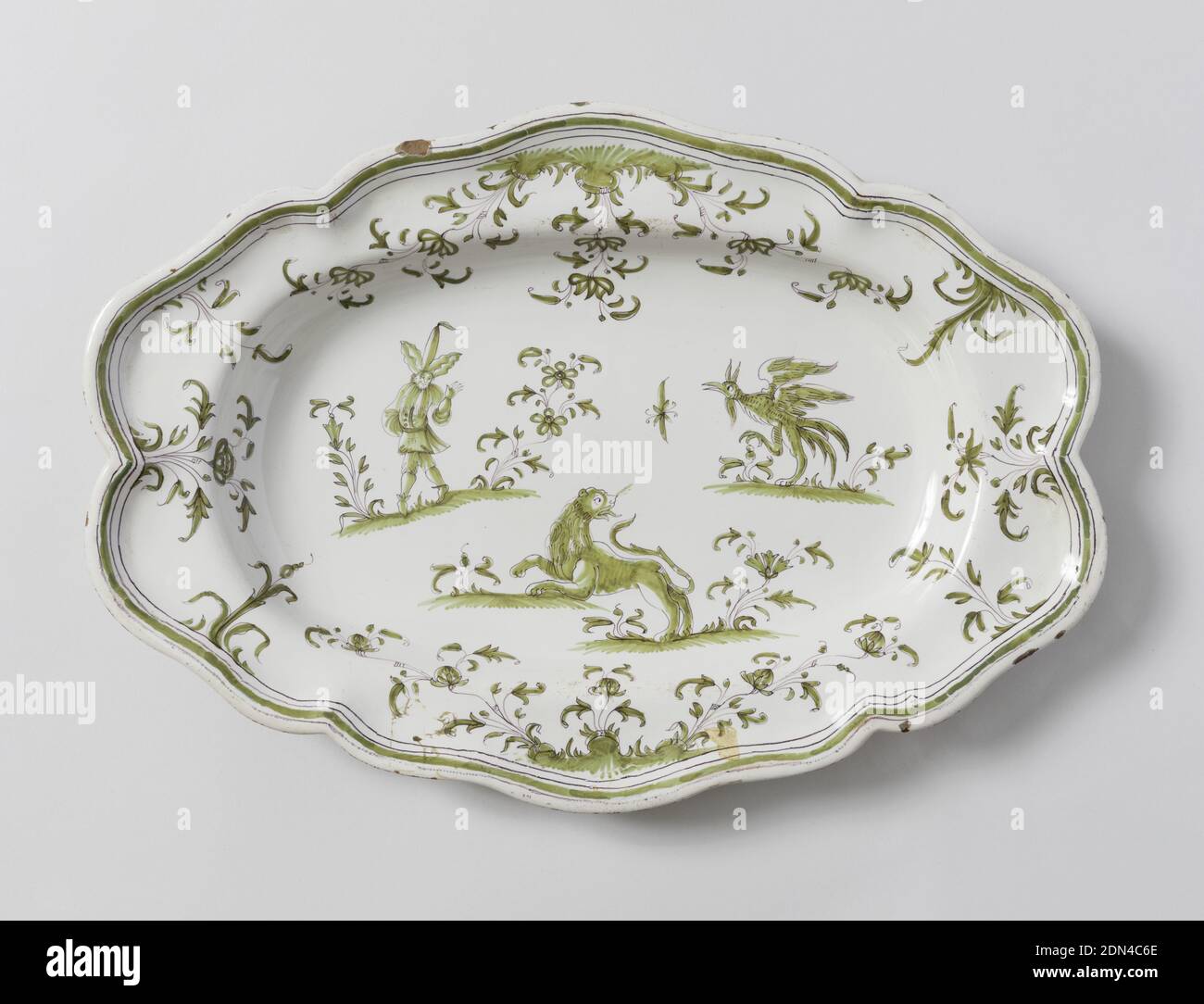 Plateau, Varages Pottery Factory, français, actif du XVIIIe siècle