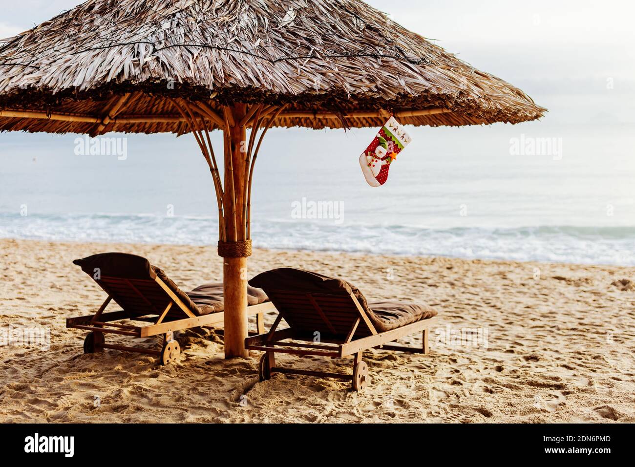 noël sur la plage Banque D'Images