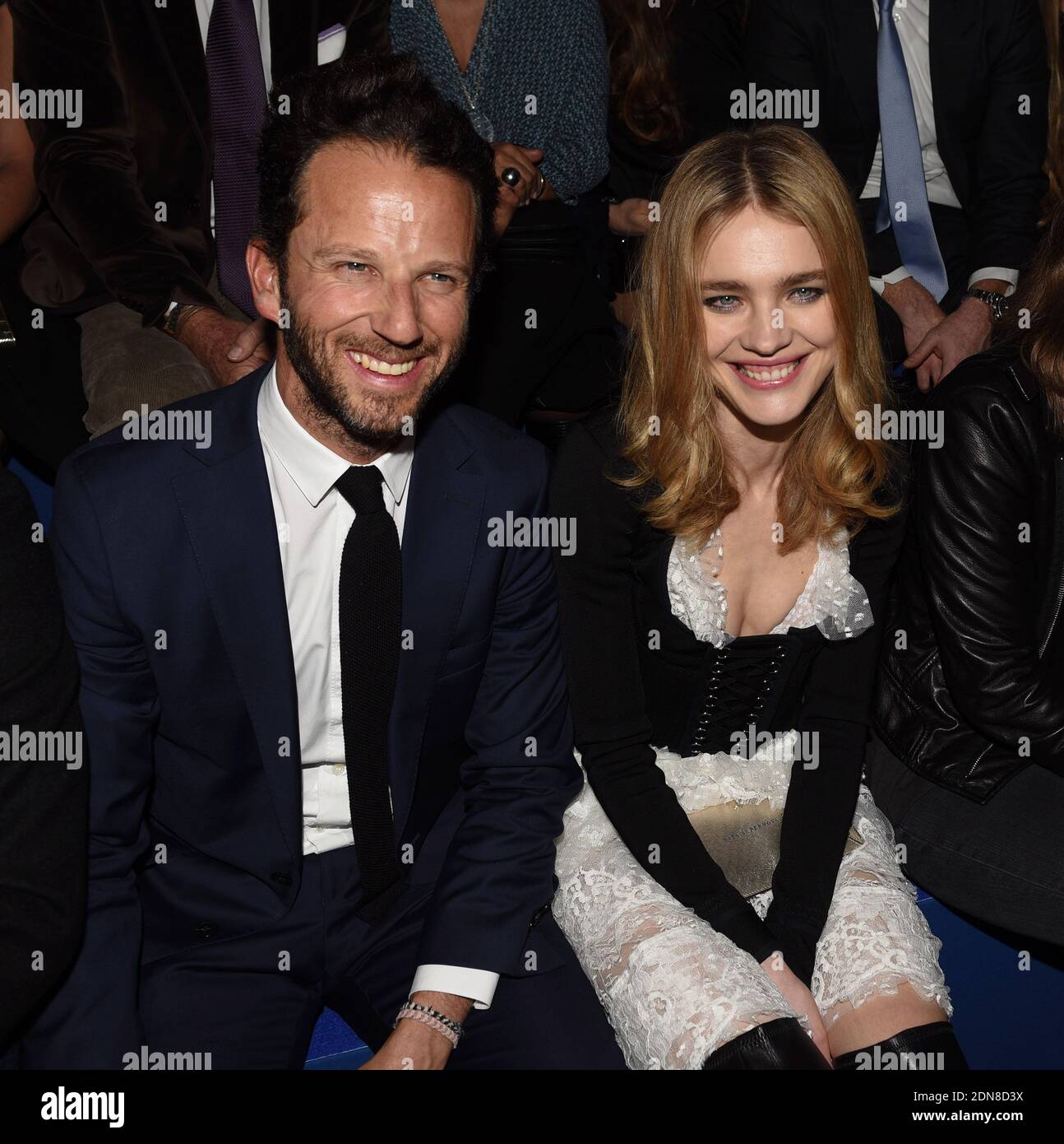 Laurent Milchior et Natalia Vodianova assistent au salon de la collection  prêt-à-porter d'Etam automne-hiver 2015/2016 qui s'est tenu à la piscine  Molitor à Paris, en France, le 3 mars 2015. Photo de