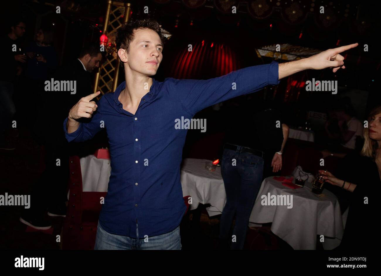 Exclusif - Mathieu Spinosi participant à la fête les souvenirs organisée par 5 Eyes production (David Koskievic et David Setrouk) tenue au Raspoutine, à Paris, France, le 12 janvier 2015. Photo de Jerome Domine/ABACAPRESS.COM Banque D'Images