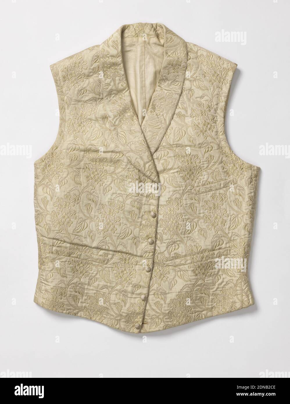 Gilet Vintage En Velours De Soie Marron - Brodé De Soie Et Perles De Verre (Début XXe Siècle) - Taille XS