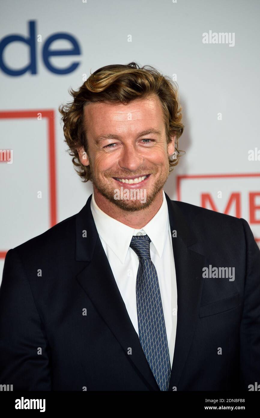 Simon Baker assistait à la séance photo du mentaliste qui s'est tenue à TF1 à Paris, en France, le 6 février 2015. Photo de Nicolas Briquet/ABACAPRESS.COM Banque D'Images